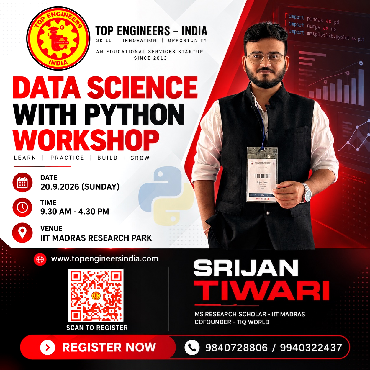 Data Science with Python Workshop poster