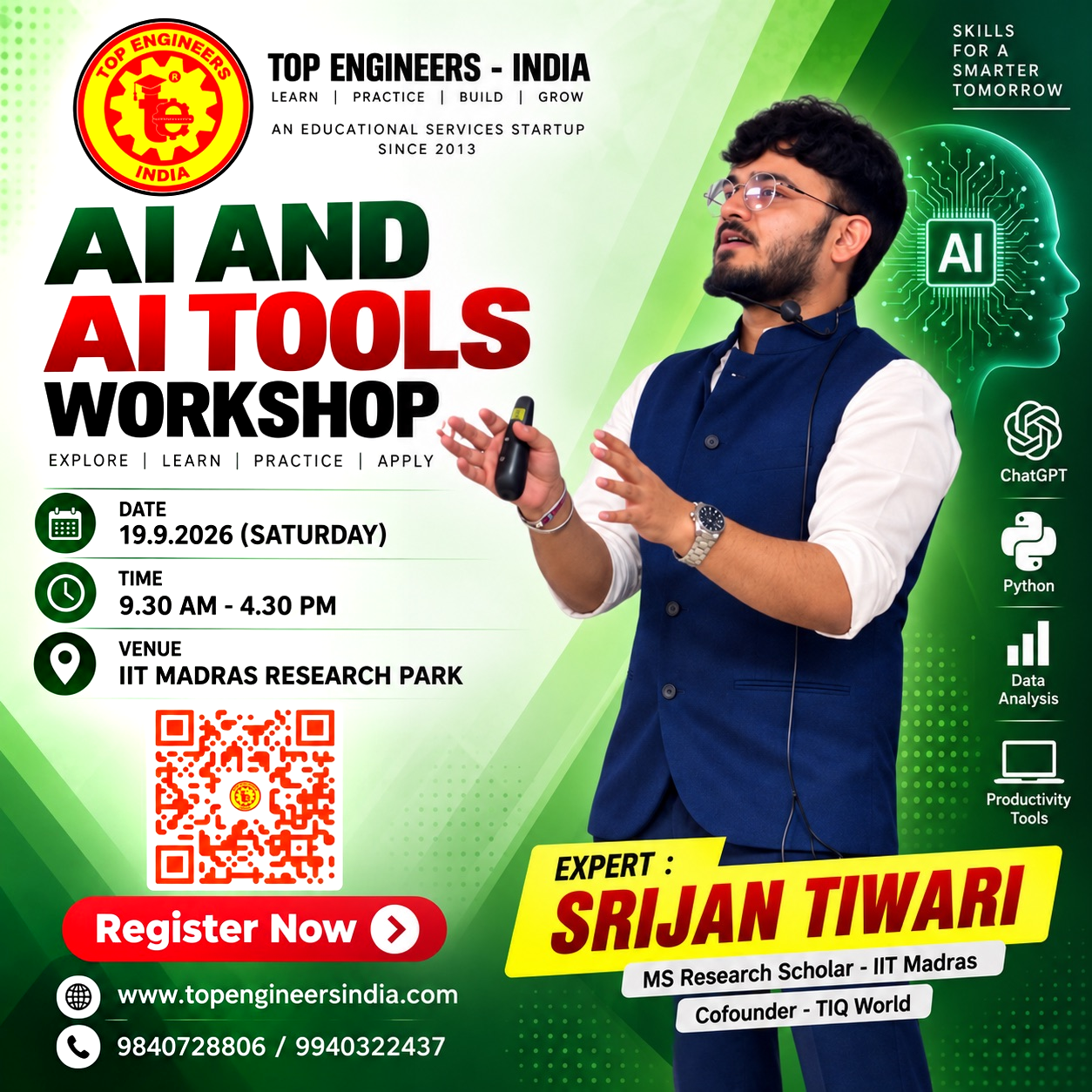 AI and AI Tools Workshop poster
